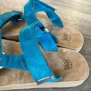 Teva | Shoes | New Mens Teva Universal Slide Suede Deep Teal 